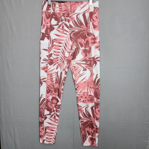 J. Lindeberg Zena Hibiscus Pink Print Leggings Ladies Medium NWT - Picture 3 of 10